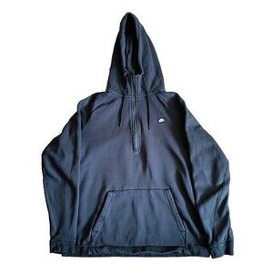 Nike Hoodie Men's Size XL Modern Half Zip Black Long Sleeve
